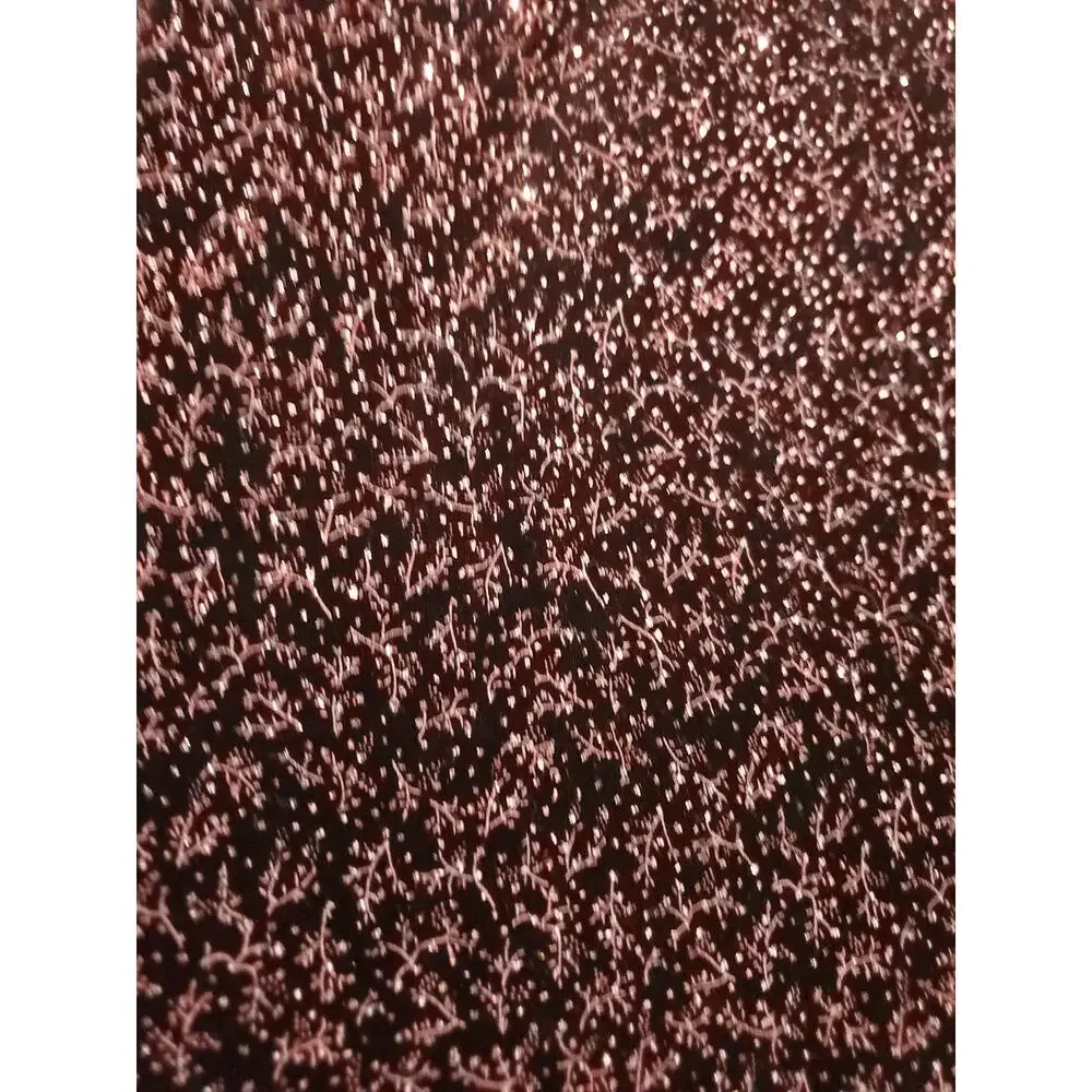 Vtg Notations Deadstock Velvet Floral Glitter Sparkle Skirt L Petite Whimsygoth - Picture 4 of 7